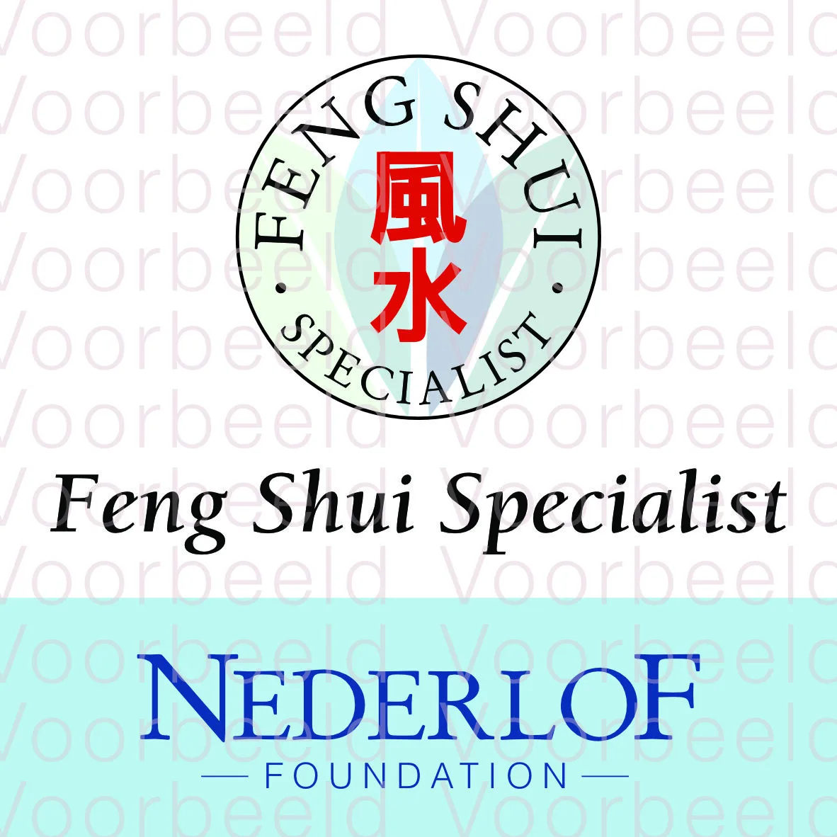 Voorbeeld bordje Feng Shui Specialist